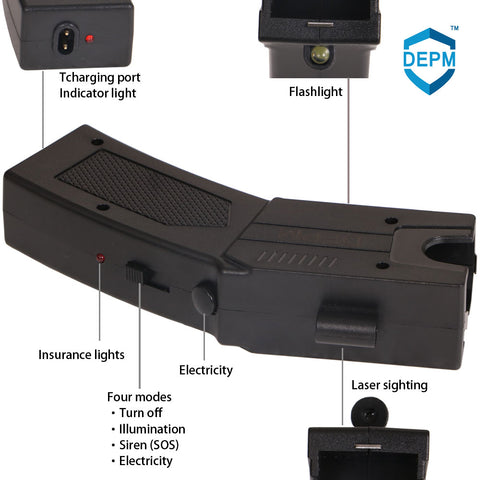 DEPM Safety Remote Electric Shock Stun Gun Self-Defense Tools Remote Distance Electric Shock Selfdefense Outdoor Rechargeable - DEPM